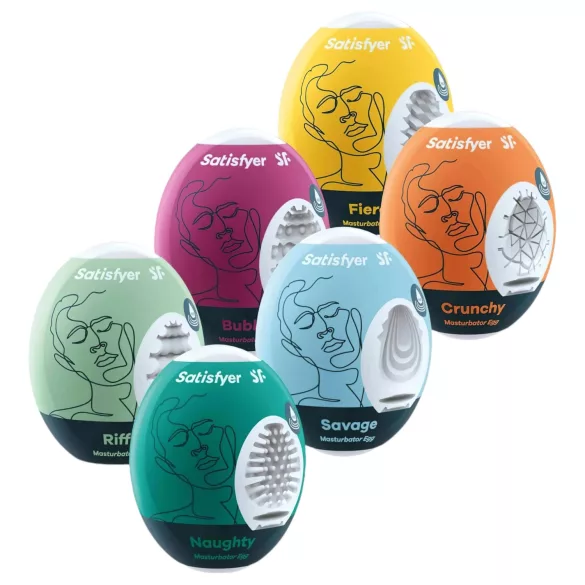 Satisfyer Egg Set - masturbatore uomo set 6 pezzi - silicone