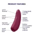 Satisfyer Curvy 1+ - stimolatore clitorideo onde d’aria smart - rosso