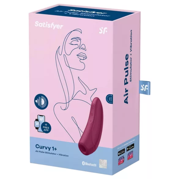 Satisfyer Curvy 1+ - stimolatore clitorideo onde d’aria smart - rosso
