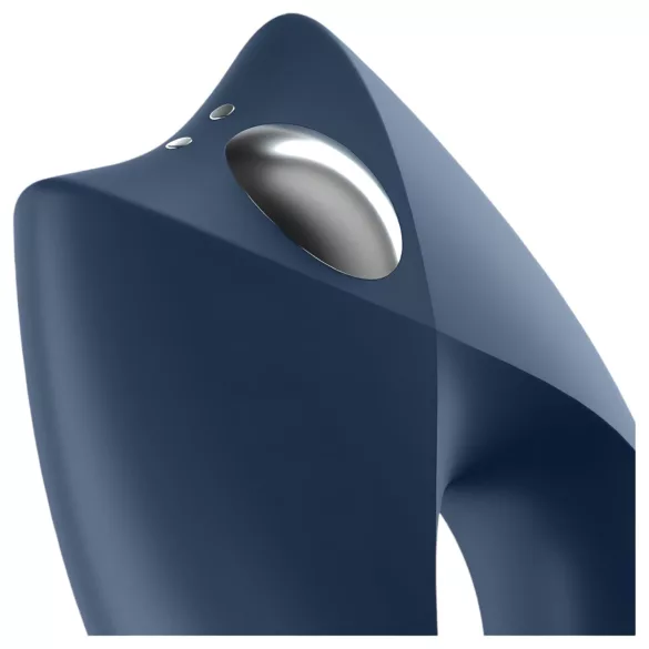 Satisfyer Royal One - anello fallico vibrante smart - silicone blu