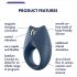Satisfyer Royal One - anello vibrante smart (blu)