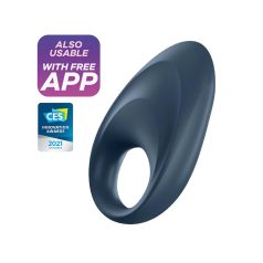   Satisfyer Mighty One - anello vibrante intelligente - silicone blu