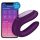 Satisfyer Double Joy - vibratore di coppia intelligente, impermeabile (viola)