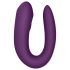 Satisfyer Double Joy - vibratore di coppia intelligente, impermeabile (viola)
