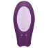 Satisfyer Double Joy - vibratore di coppia intelligente, impermeabile (viola)