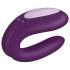 Satisfyer Double Joy - vibratore di coppia intelligente, impermeabile (viola)