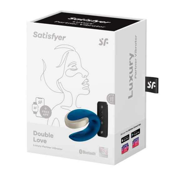 Satisfyer Double Love - Vibratore di Coppia Impermeabile, Ricaricabile e Intelligente con Radiocomando (Blu)