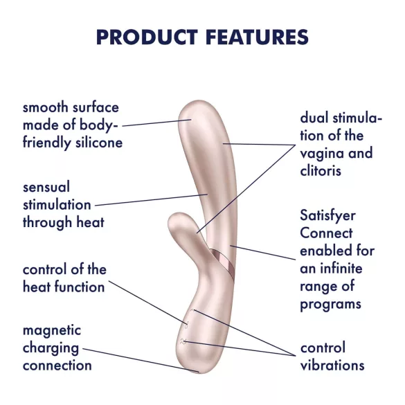 Satisfyer Hot Lover - vibratore intelligente - silicone - argento