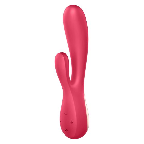 Vibratore impermeabile intelligente Satisfyer Mono Flex (rosso) con controllo tramite smartphone, per doppia stimolazione di clitoride e punto G.