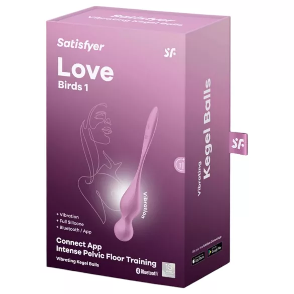 Satisfyer Love Birds 1 - palline vaginali vibranti smart - silicone rosa
