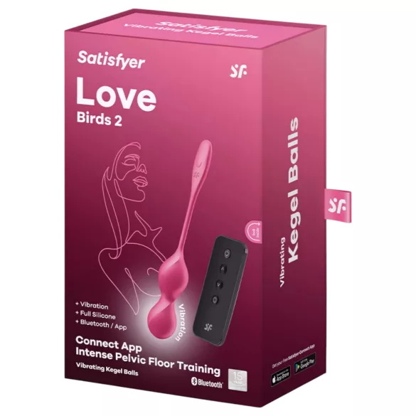 Satisfyer Love Birds 2 - pallina vaginali vibrante smart - silicone rosa