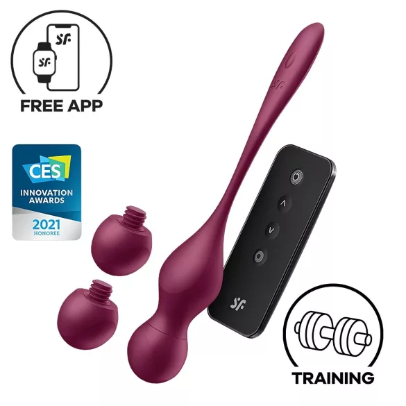 Satisfyer Love Birds Vary - palline vaginali smart regolabili - silicone rosso
