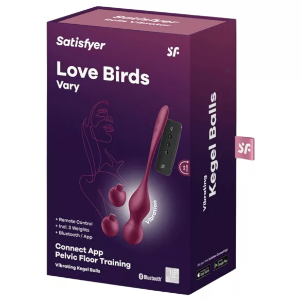 Satisfyer Love Birds Vary - palline vaginali smart regolabili - silicone rosso