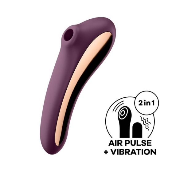 Satisfyer Bacio Doppio - vibratore ricaricabile per clitide e vagina (viola)