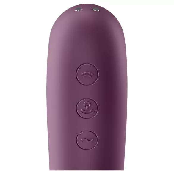 Satisfyer Dual Kiss - vibratore 2 in 1 per vagina e clitoride (viola)