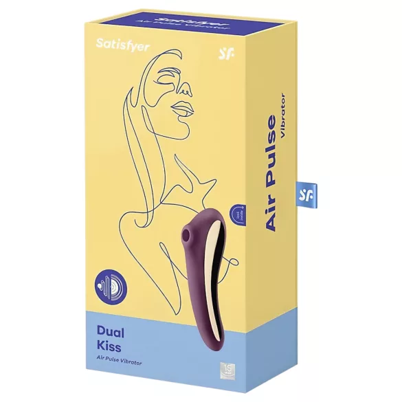 Satisfyer Dual Kiss - vibratore 2 in 1 per vagina e clitoride (viola)