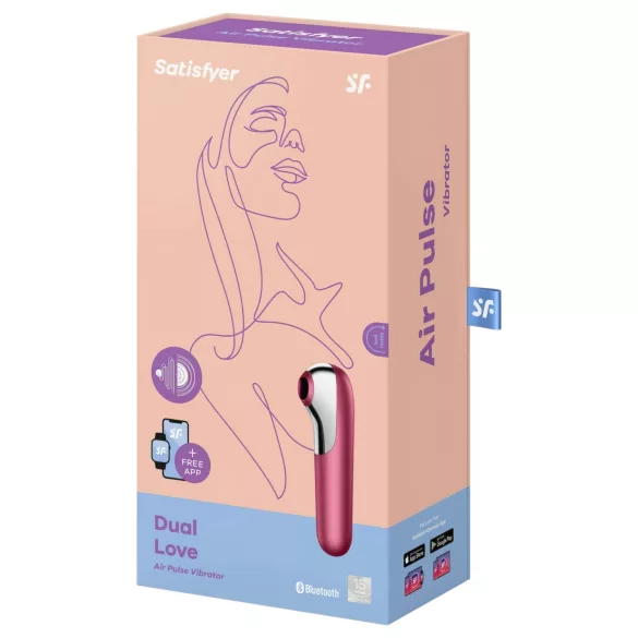 Satisfyer Dual Love - vibratore clitoride e vaginale smart - rosso