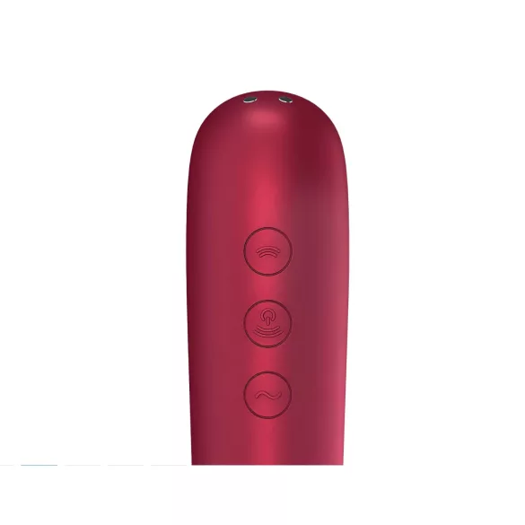 Satisfyer Dual Love - vibratore clitoride e vaginale smart - rosso