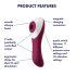 Satisfyer Dual Crush - vibratore vaginale e clitorideo ricaricabile - rosso