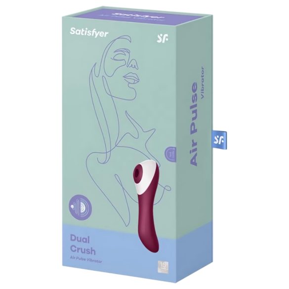 Satisfyer Dual Crush - vibratore vaginale e clitorideo ricaricabile - rosso