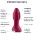 Satisfyer Rotator Plug 2 - vibratore anale rotante ricaricabile con perle