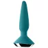 Satisfyer Plug-ilicious 1 - vibratore anale intelligente - silicone verde
