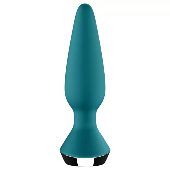 Satisfyer Plug-ilicious 1 - vibratore anale intelligente - silicone verde