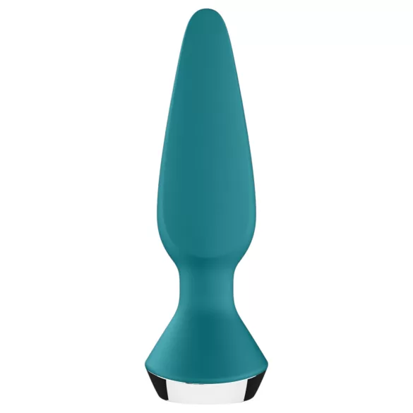 Satisfyer Plug-ilicious 1 - vibratore anale intelligente - silicone verde