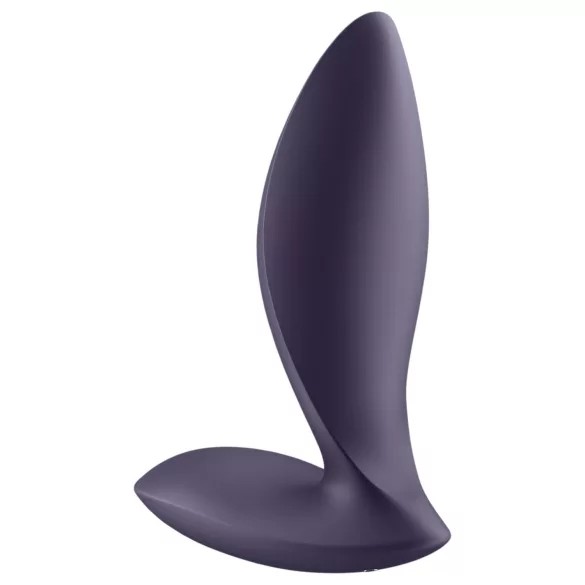 Satisfyer Power Plug - vibratore anale smart - silicone viola