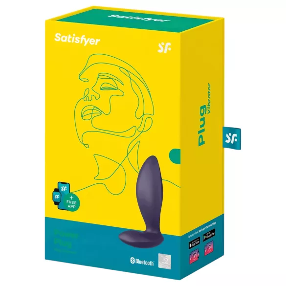 Satisfyer Power Plug - vibratore anale smart - silicone viola