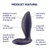 Satisfyer Power Plug - vibratore anale smart - silicone viola