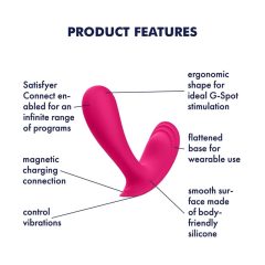   Satisfyer Top Secret - Vibratore intelligente bimotore (rosa)