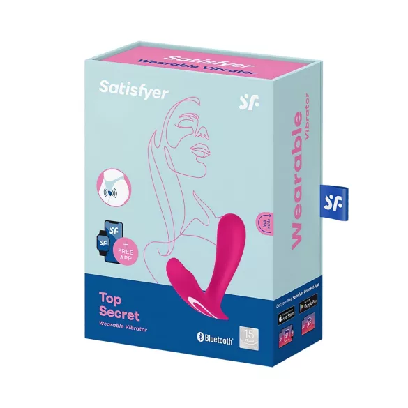 Satisfyer Top Secret - vibratore doppio motore con app - silicone rosa