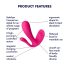 Satisfyer Top Secret Plus - vibratore intelligente a 3 bracci (rosa)