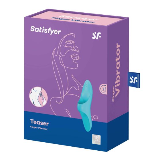 Stimolatore Teaser Satisfyer - vibratore per dita ricaricabile e impermeabile (turchese)