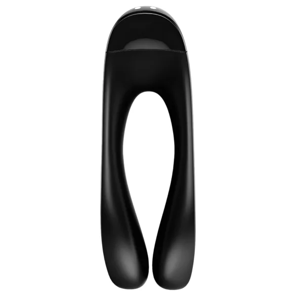 Satisfyer Candy Cane - vibratore doppio ricaricabile impermeabile - nero