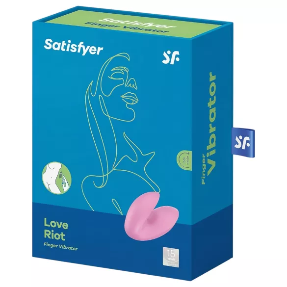 Satisfyer Love Riot - finger vibrator impermeabile e ricaricabile (rosa)