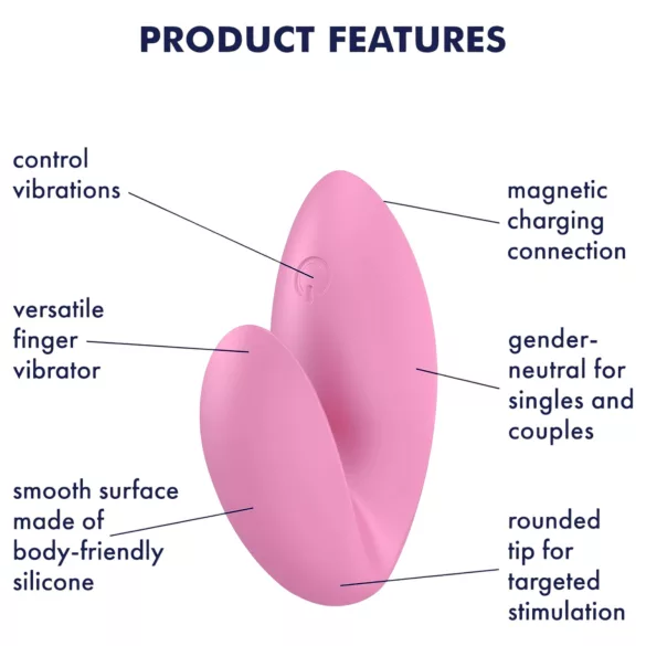 Satisfyer Love Riot - finger vibrator impermeabile e ricaricabile (rosa)