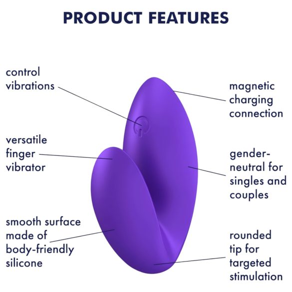 Satisfyer Love Riot - vibratore da dito impermeabile con batteria (viola)