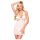 Penthouse Sweet & Spicy - set di pizzo bianco con collo all'americana - M/L