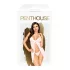 Penthouse After Sunset - babydoll trasparente e perizoma - bianco - L/XL