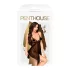 Penthouse - babydoll sexy con dettagli floreali - nero - M/L