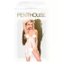 Penthouse - babydoll set sexy - trasparente con rose - bianco - M/L