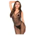 Penthouse - body a rete senza maniche - nero