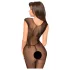 Penthouse - body a rete senza maniche - nero