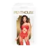 Penthouse - completo intimo rete aperta ondulata - rosso