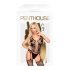 Penthouse Love Bud - rete trasparente pizzo aperto (nero) - XL