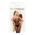 Penthouse Dirty Mind - catsuit aperto - rete nera - XL