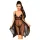 Penthouse - abito sexy in pizzo con perizoma - nero - L/XL