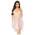Penthouse Naughty Doll - abito in pizzo e perizoma (bianco) - M/L